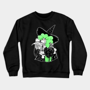 The Bookworm Witch - Green Hair Crewneck Sweatshirt